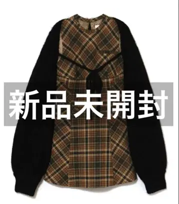 andmary Mimi check set mini dress yellow