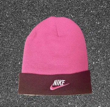 00s NIKE 비니 핑크 구제 의류 y2k 그런지 스케이터 자수 로고