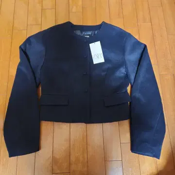 ZARA 택 포함 미사용 새상품 노카라 자켓 M 블랙