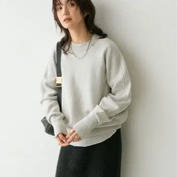 리브 드와 맨투맨 라이크 니트 그레이 까슬거리지 않음 손세탁 가능