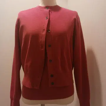 PLST 플라스테 앙상블 가디건 핑크 긴팔 상의 여성용