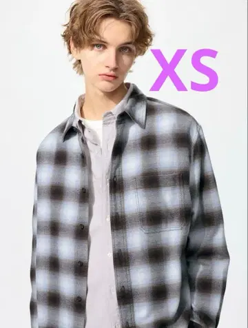 유니클로 플란넬 체크 셔츠