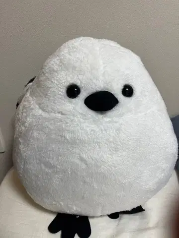 하얀 새 봉제 인형