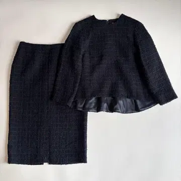 [ 데미룩스 빔즈 ] 셋업 스커트 수트 트위드 페플럼 38