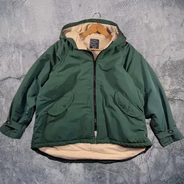 구제 의류 상의 긴팔 나일론 보아 안감 자켓 남성용 여성용 그린