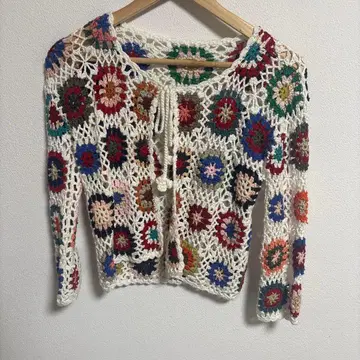 할머니 네모뜨기 가디건