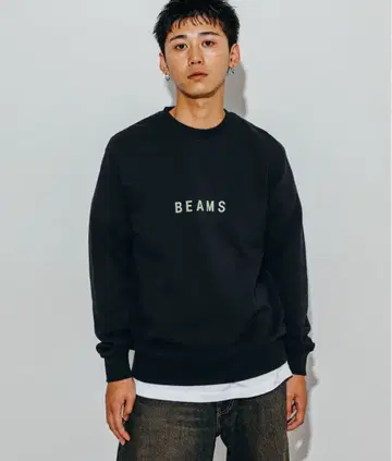 BEAMS 네이비 맨투맨