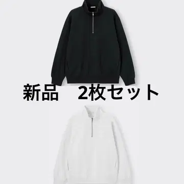 [ 새상품 ] 2개 세트 GU 헤비 웨이트 맨투맨 하프 지퍼 풀오버