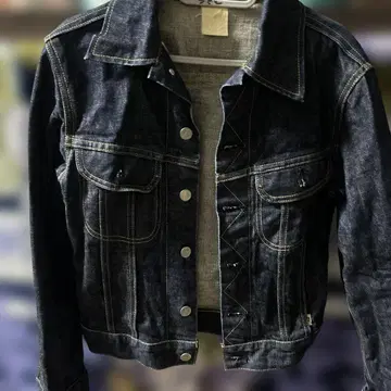 다크 네이비 데님 자켓 숏 기장