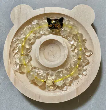 핸드메이드 고양이 참 포함 팔찌