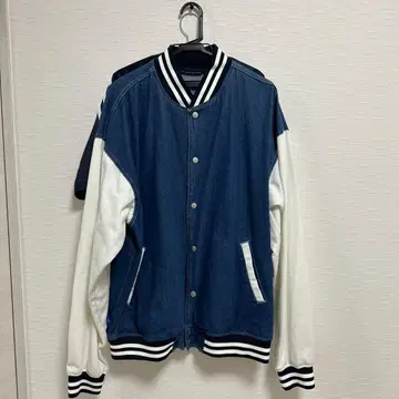 데님 바시티 자켓