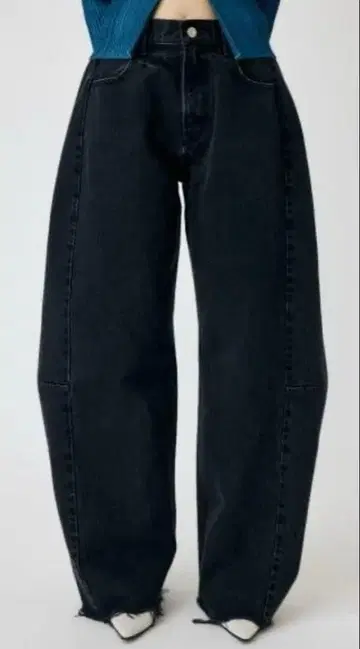 MOUSSY 리메이크 와이드 스트레이트 블랙