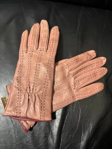 DE.MI. 데미 가죽 그로브 캐시미어 미사용