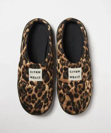 CITEN 패디드 슬리퍼 슈즈 레오파드