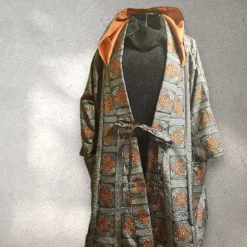 무라야마 오시마 소매 리메이크 후드 부착 반텐 코트풍