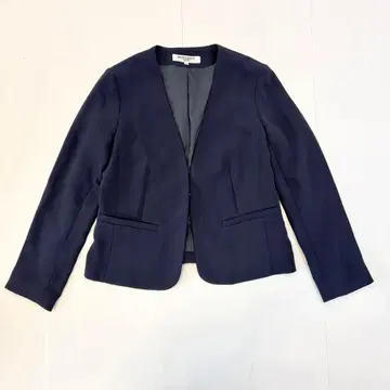 내추럴 뷰티 베이직 노카라 자켓 네이비 S