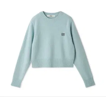 furfur 로고 자수 크루넥 스웨터