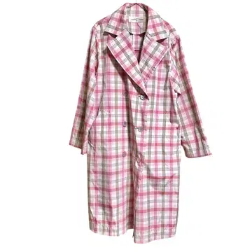 YUKISABURO WATANABE 롱 코트 핑크 얇은 소재