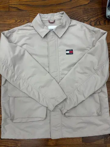 TOMMY JEANS 베이지 나일론 자켓