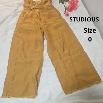 [ 오샤레 STUDIOUS ] 벨트 포함 오렌지 팬츠 사이즈 0