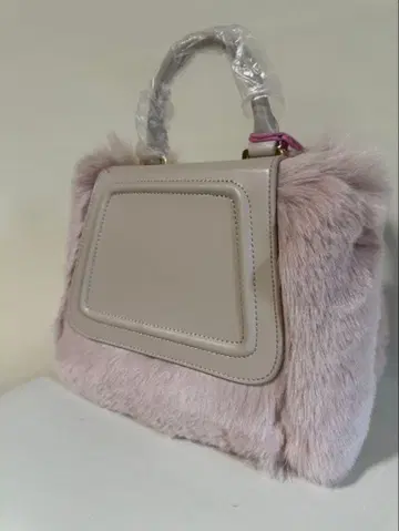 FURFUR 퍼 핸드백 핑크