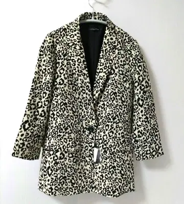 Libera Room Y2K 레오파드 무늬 테일러드 자켓 S
