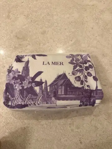 타이항공 퍼스트 클래스 어메니티 라 메르 타이 풍경 파우치