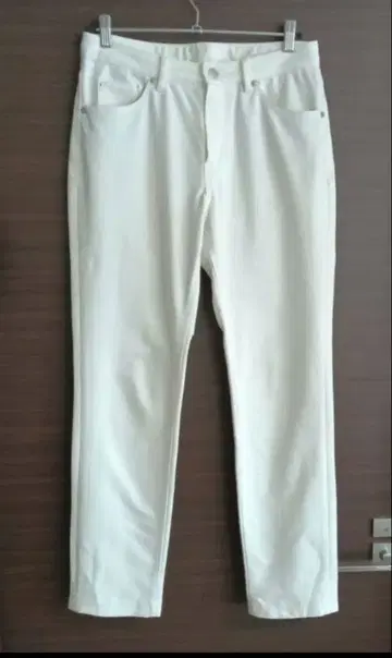 B3 데님 스트레치 팬츠 화이트 36 사이즈 속기모 따뜻한 팬츠