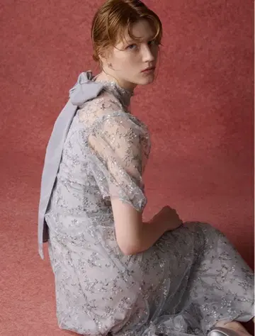 CELFORD 백리본 스몰 플라워 드레스