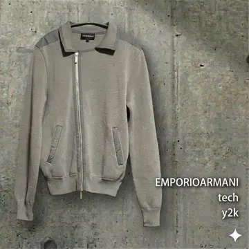 EMPORIO ARMANI 니트 블루종 44 그레이