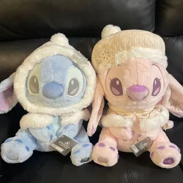 완판템 상하이 디즈니 스티치 엔젤 크리스마스 봉제 인형