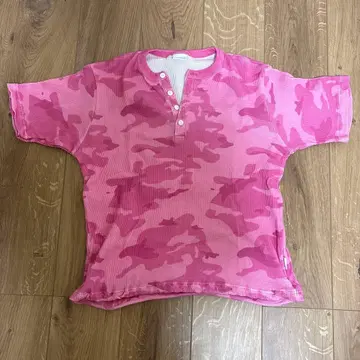 WISH FOREVER 핑크 카모플라쥬 T셔츠