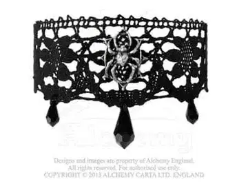 AlchemyGothic P349 ARACNATHEA LACECHOKER