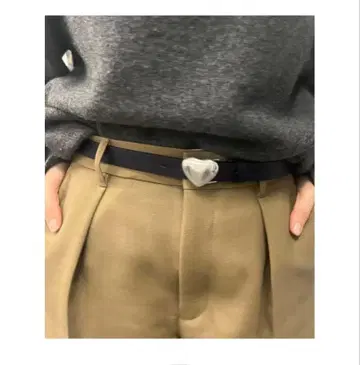 LEFIJE 하트 벨트 블랙 프리 사이즈