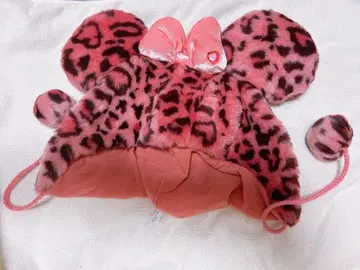 디즈니 팬캡 핑크 레오파드 무늬