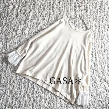 GASA* 소매 레이스 티셔츠