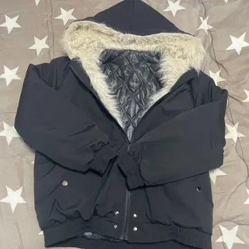 y2k 퍼 다운 자켓 블랙