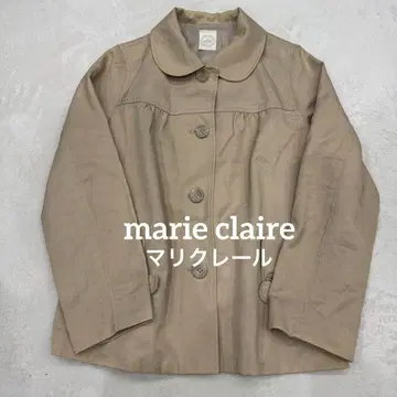 둥근넥 빅버튼 숏코트 트렌치코트 플랩 포켓