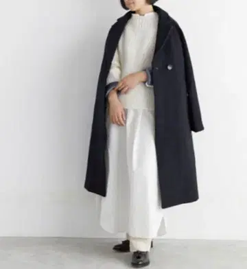 어반 리서치 도어스 siiwa 울 해린본 코트 네이비