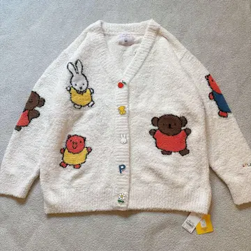 택 포함 새상품 젤라또피케 미피 콜라보 가디건