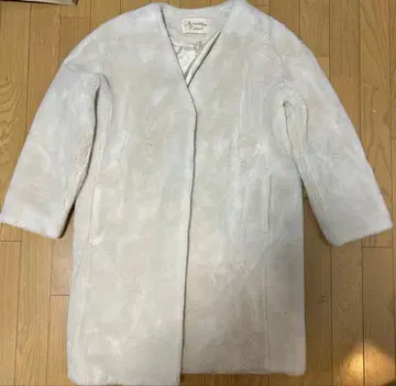 Another Edition 인조 모피 롱 코트