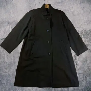 구제 의류 상의 긴팔 롱 코트 블랙 남성용 여성용 캐시미어