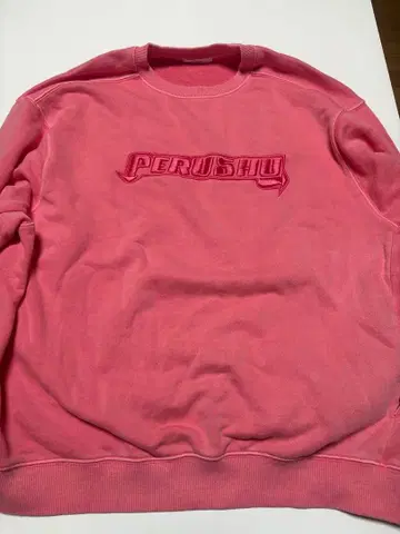 PERUSHU 핑크 맨투맨 트레이닝복