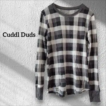 1점 한정 Cuddl Duds 체크 무늬 긴팔 티셔츠 [ S ]