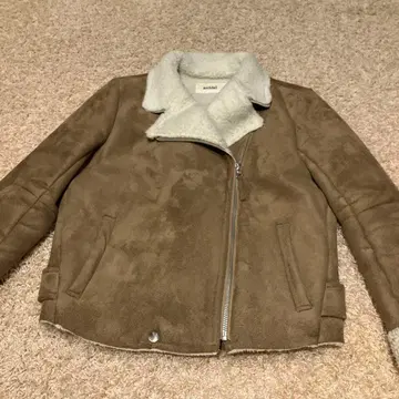 snidel 브라운 무스탕 자켓 라이더스