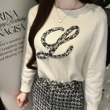 Lumignon 오리지널 트위드 니트 [블랙]