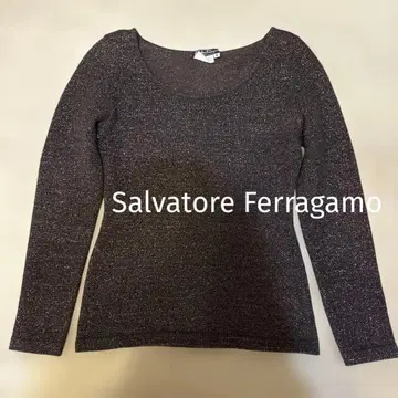 Salvatore Ferragamo 라메 니트 블랙 M 사이즈