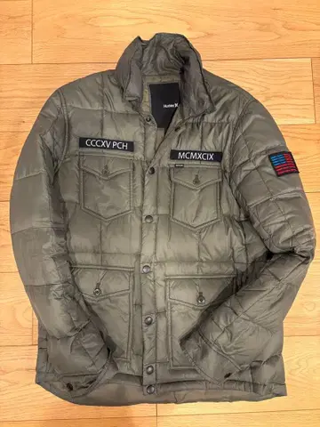 Hurley 퀼팅 자켓 L 올리브 그린