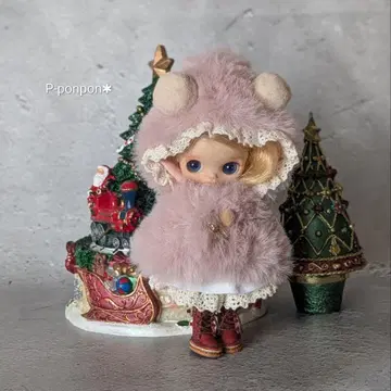 미니 브라이스 3 아웃핏 복슬복슬 후드 부착 케이프 세트