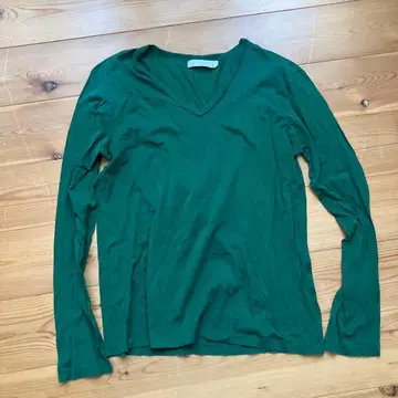 SUNSPEL 그린 V넥 T셔츠 S